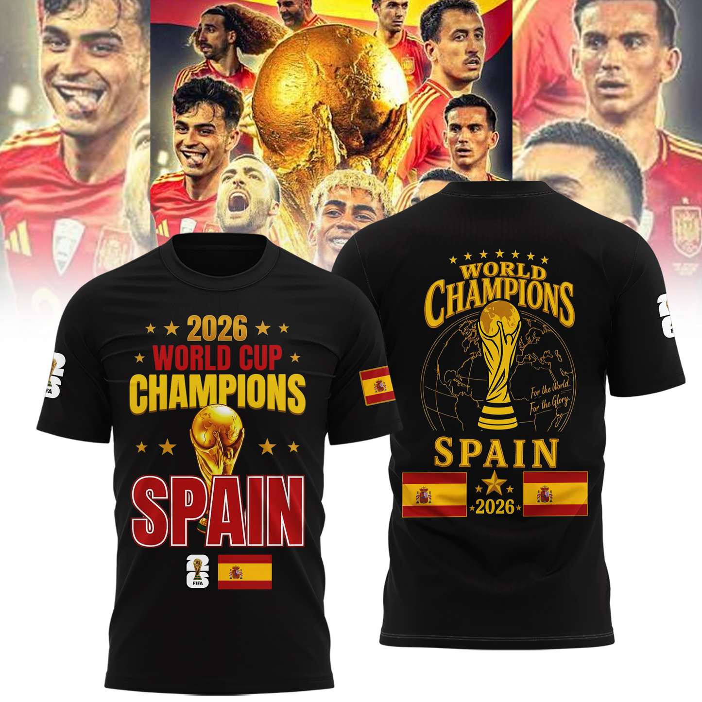 Spain National Football Team 2026 World Cup Champions V4 Shirt