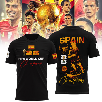 Spain National Football Team 2026 World Cup Champions V5 Shirt