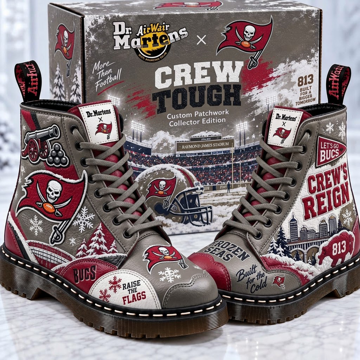 TB X Premium NFL Leather Lace-Up Boots