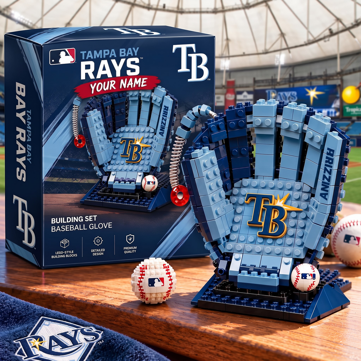 TB X MLB Teams Baseball Glove Building Block Set