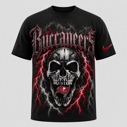 TBB Premium NFL Premium Skull Lightning Graphic T-Shirt