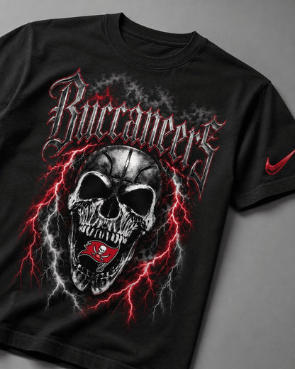 TBB Premium NFL Premium Skull Lightning Graphic T-Shirt