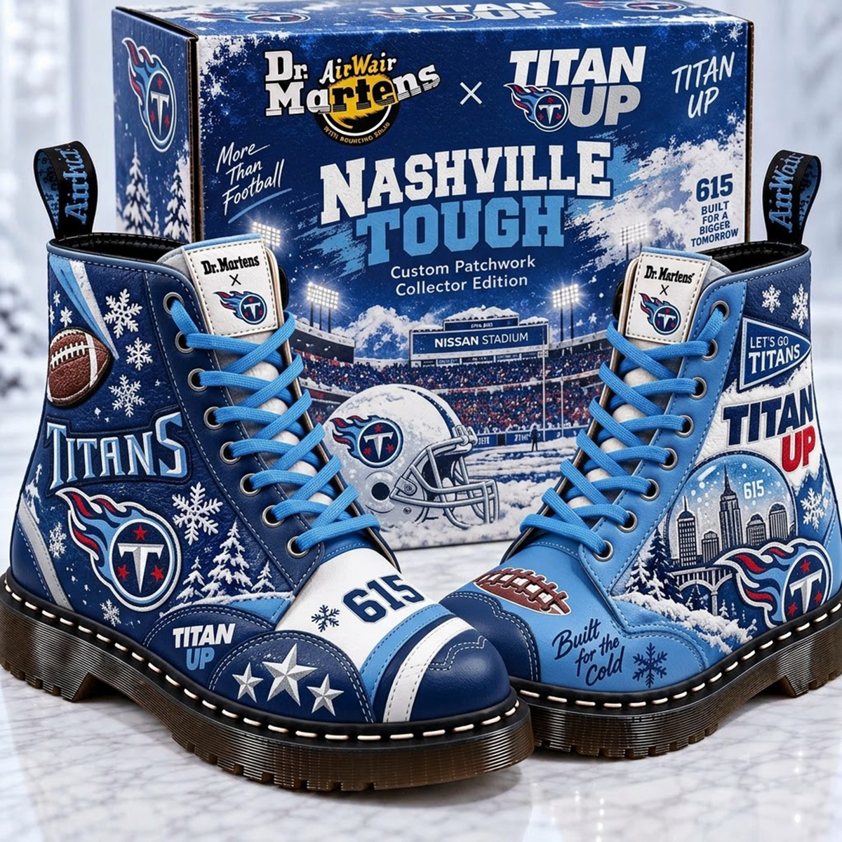 TEN X Premium NFL Leather Lace-Up Boots