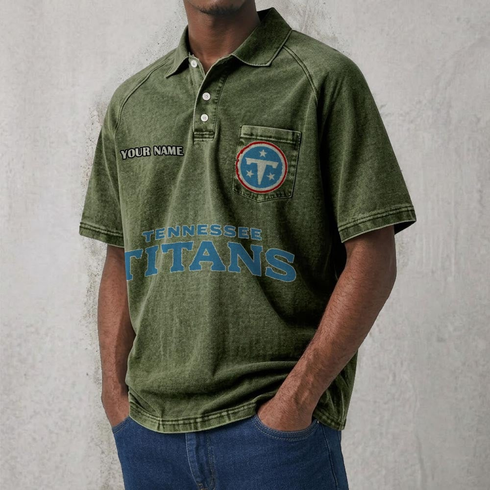 TEN x NFL Men's Distressed Turn-Down Collar Polo DATND TANTD 250526
