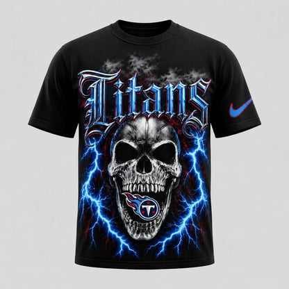 TT Premium NFL Premium Skull Lightning Graphic T-Shirt