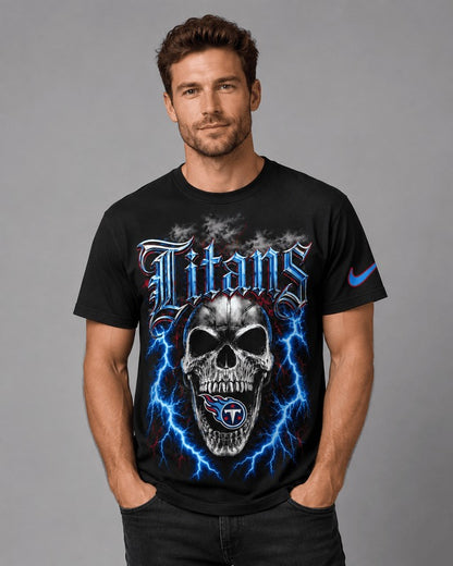 TT Premium NFL Premium Skull Lightning Graphic T-Shirt