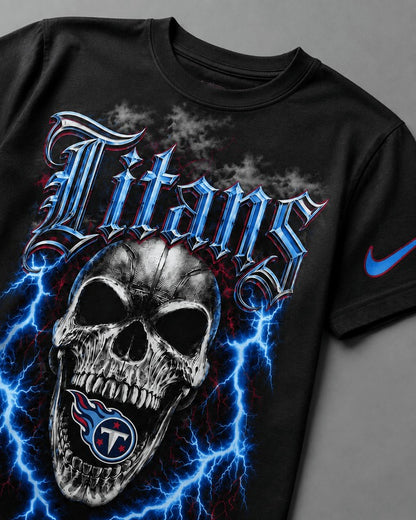 TT Premium NFL Premium Skull Lightning Graphic T-Shirt