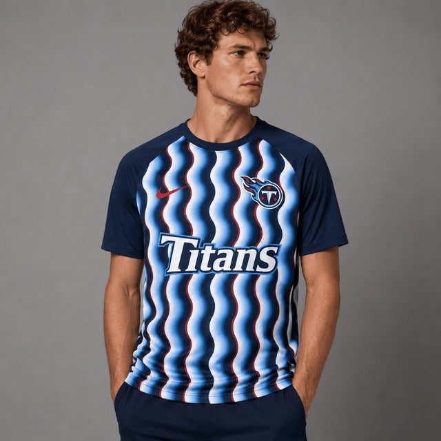 TT Premium NFL Retro Wavy Pattern Athletic T-Shirt
