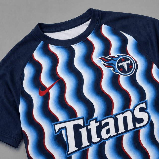 TT Premium NFL Retro Wavy Pattern Athletic T-Shirt
