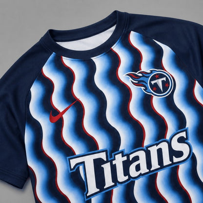 TT Premium NFL Retro Wavy Pattern Athletic T-Shirt