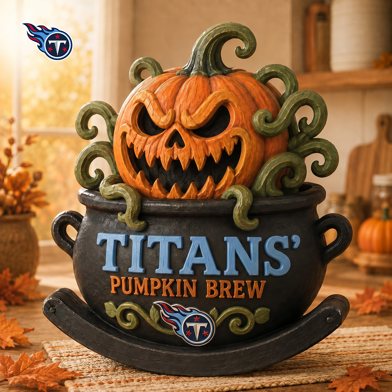 TT Premium Pumpkin Brew Wooden Block Custom Shape 3 Layers