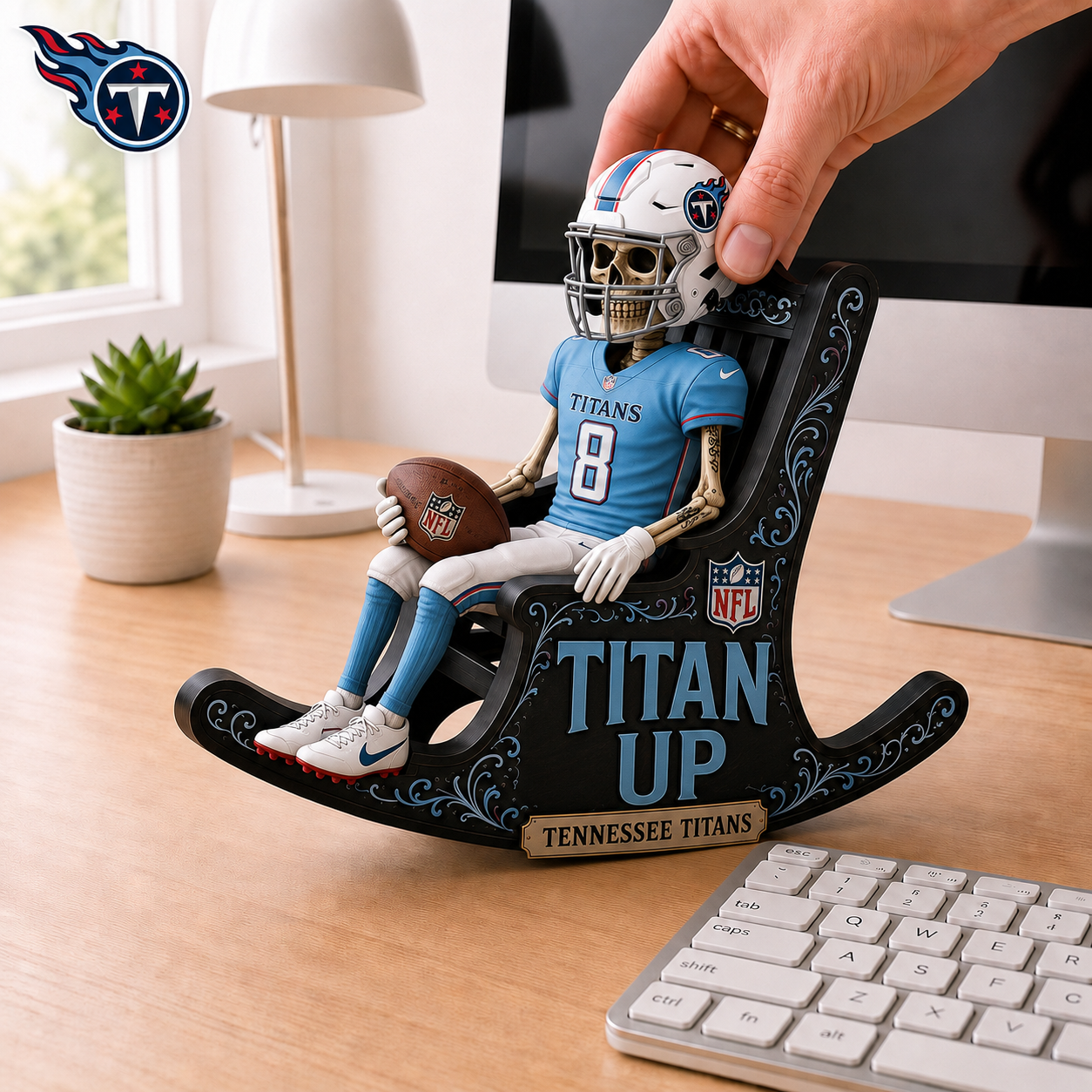 TT x NFL Skeleton Rocking Chair Custom Shape 3 Layers
