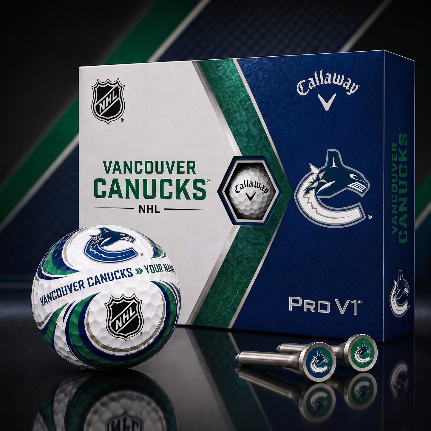 VAN X PREMIUM NHL PERSONALIZED PRO V1 GOLF BALL SET COLLECTOR EDITION
