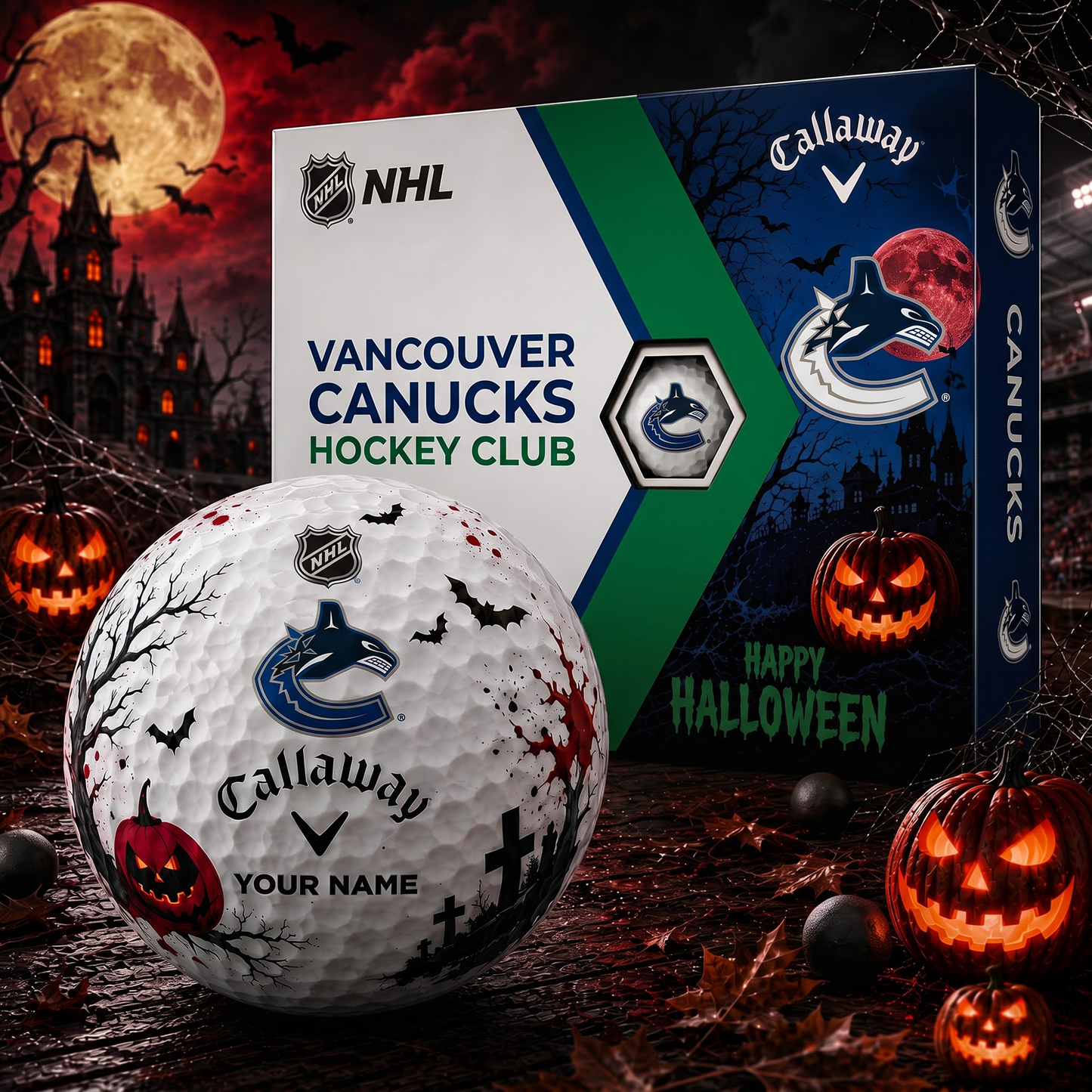 VAN X Premium NHL Halloween Golf Ball Limited Edition
