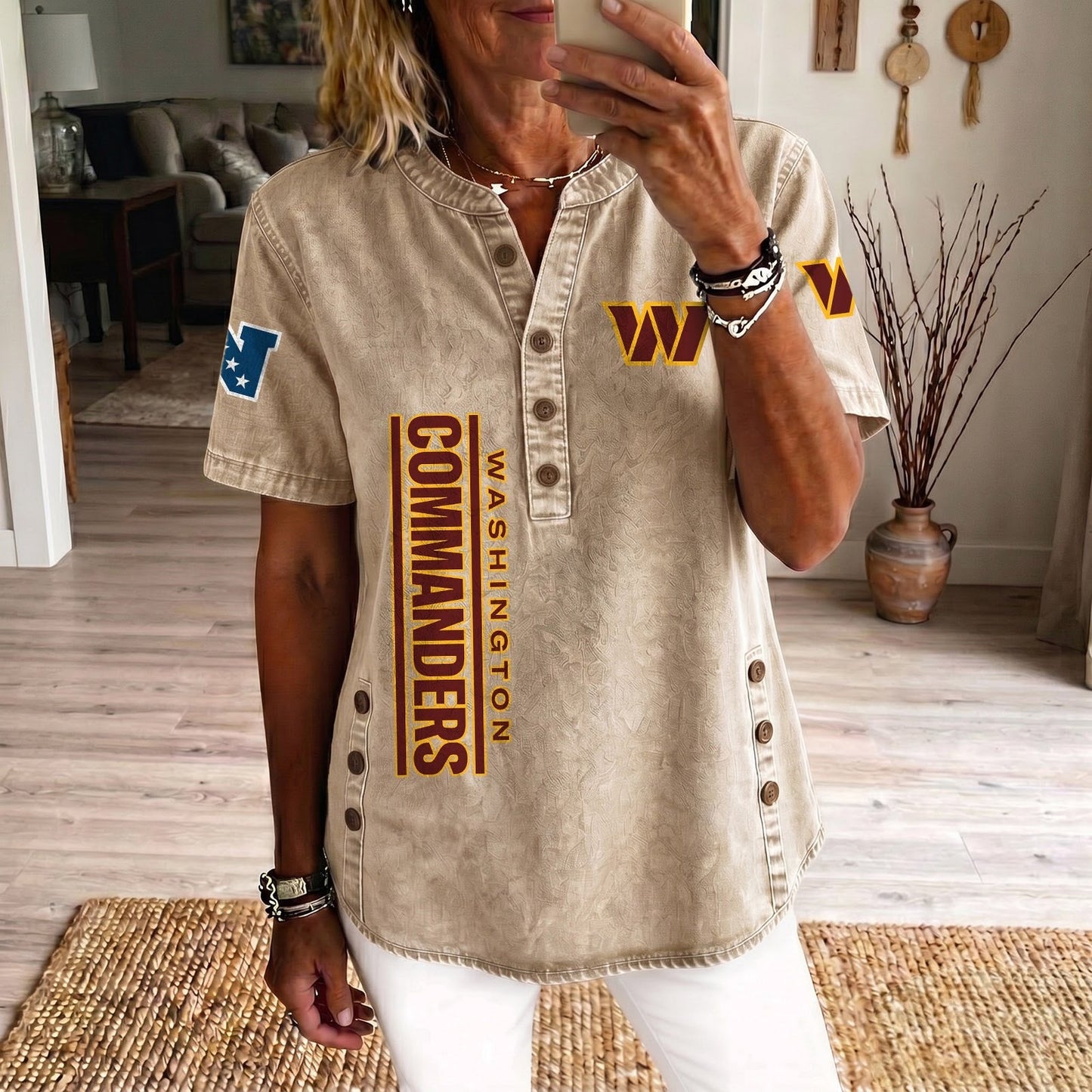 WAS x NFL Women’???s Denim Casual Tops DATND LBN 190526