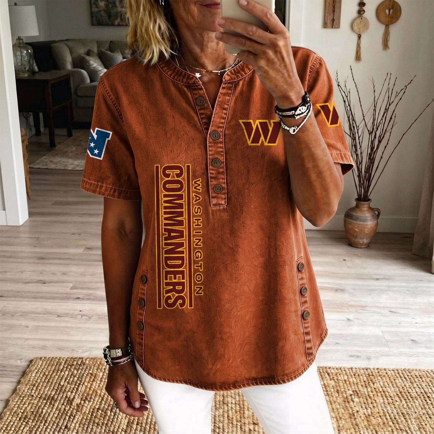WAS x NFL Women’???s Denim Casual Tops DATND LBN 190526