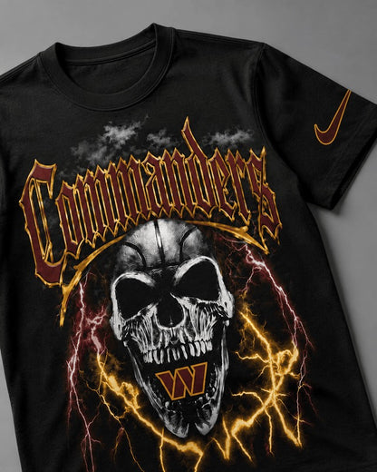 WC Premium NFL Premium Skull Lightning Graphic T-Shirt