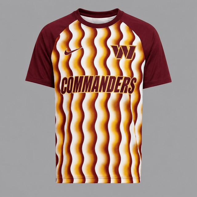 WC Premium NFL Retro Wavy Pattern Athletic T-Shirt