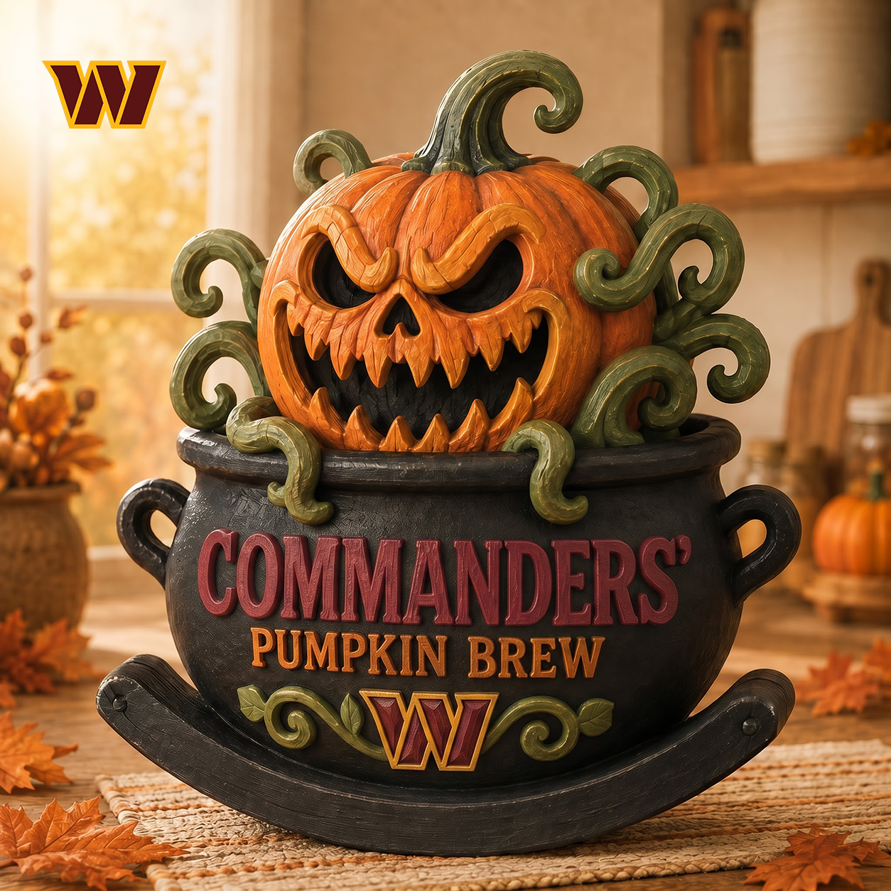 WC Premium Pumpkin Brew Wooden Block Custom Shape 3 Layers