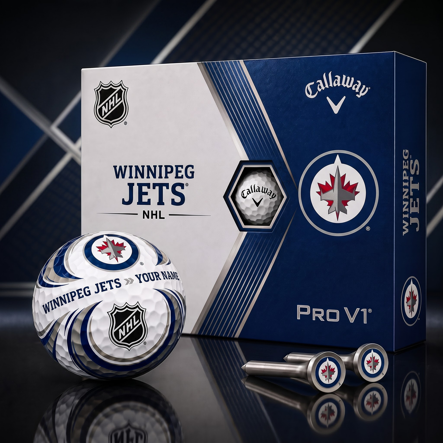 WPG X PREMIUM NHL PERSONALIZED PRO V1 GOLF BALL SET COLLECTOR EDITION