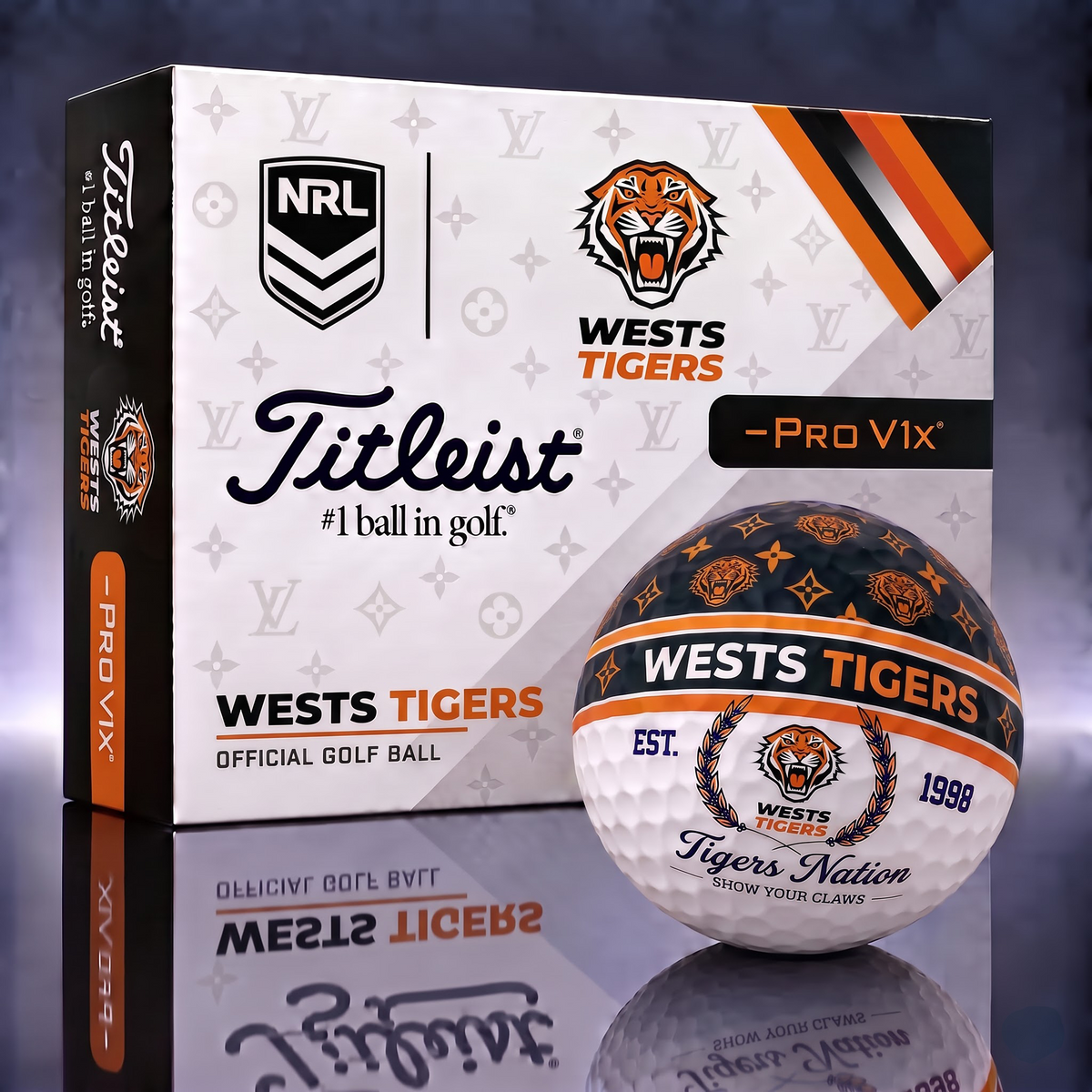 WST X Custom NRL Football Tradition Golf Ball Set