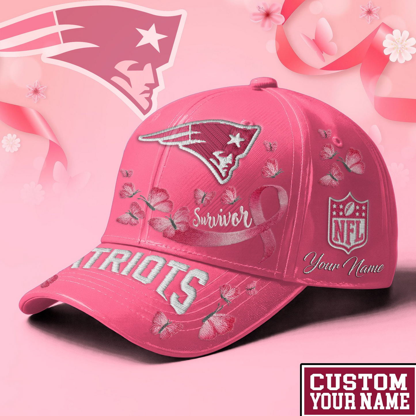 PREMIUM NFL X NEP EXCLUSIVE  BREAST CANCER SURVIOR CAP