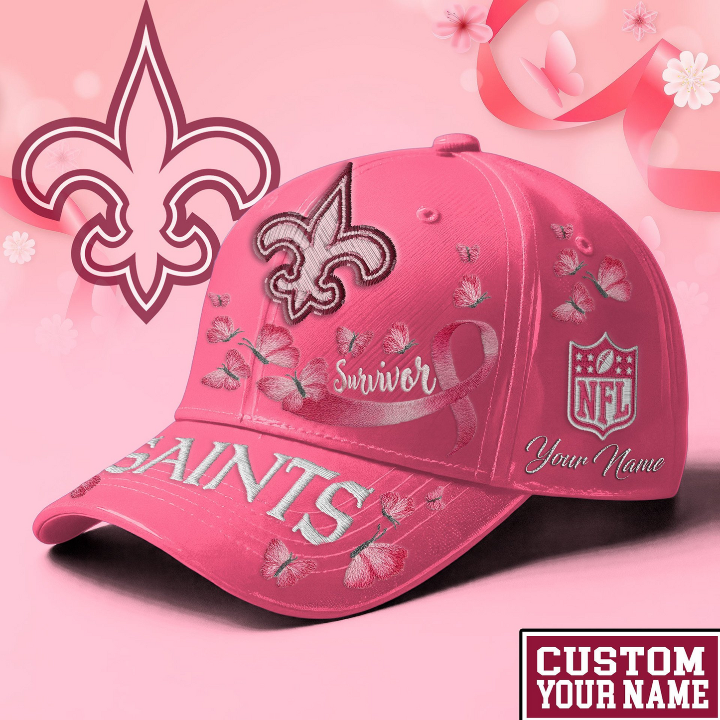 PREMIUM NFL X NO  EXCLUSIVE  BREAST CANCER SURVIOR CAP