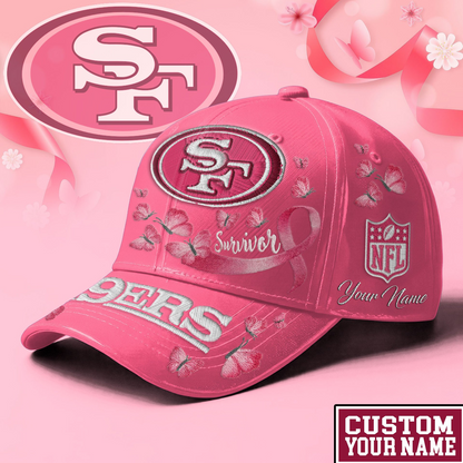 PREMIUM NFL X SF49  EXCLUSIVE  BREAST CANCER SURVIOR CAP